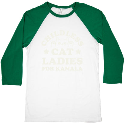Childless Cat Ladies for Kamala Baseball Tee