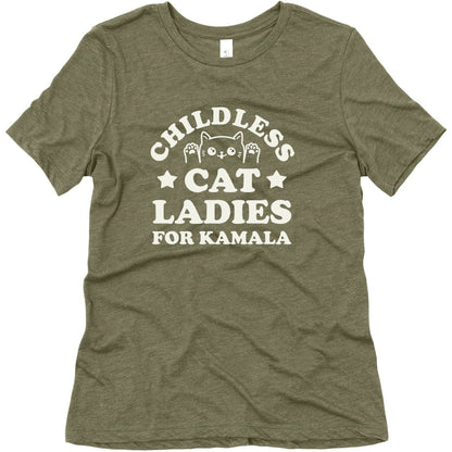 Childless Cat Ladies for Kamala Womens Triblend Tee