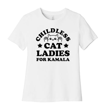 Childless Cat Ladies for Kamala Womens Cotton Tee