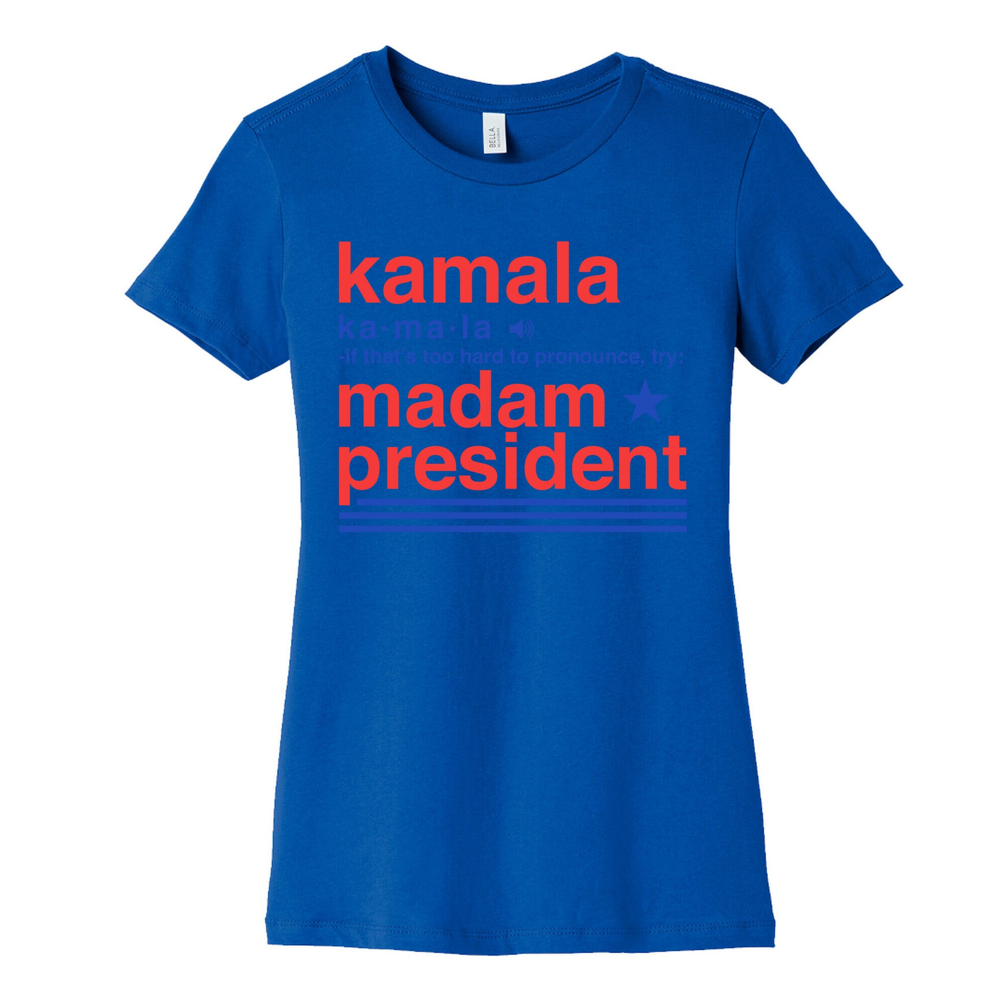 Kamala Harris Madam President Womens Cotton Tee