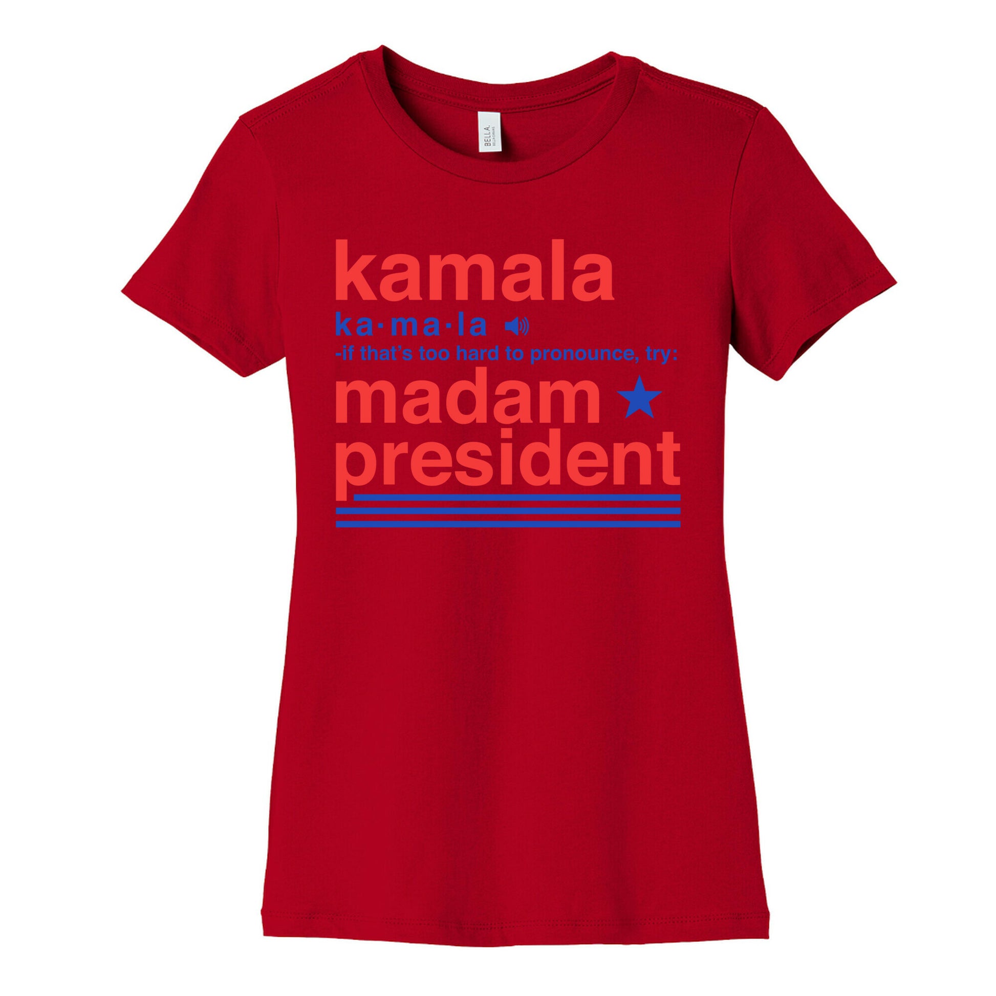 Kamala Harris Madam President Womens Cotton Tee