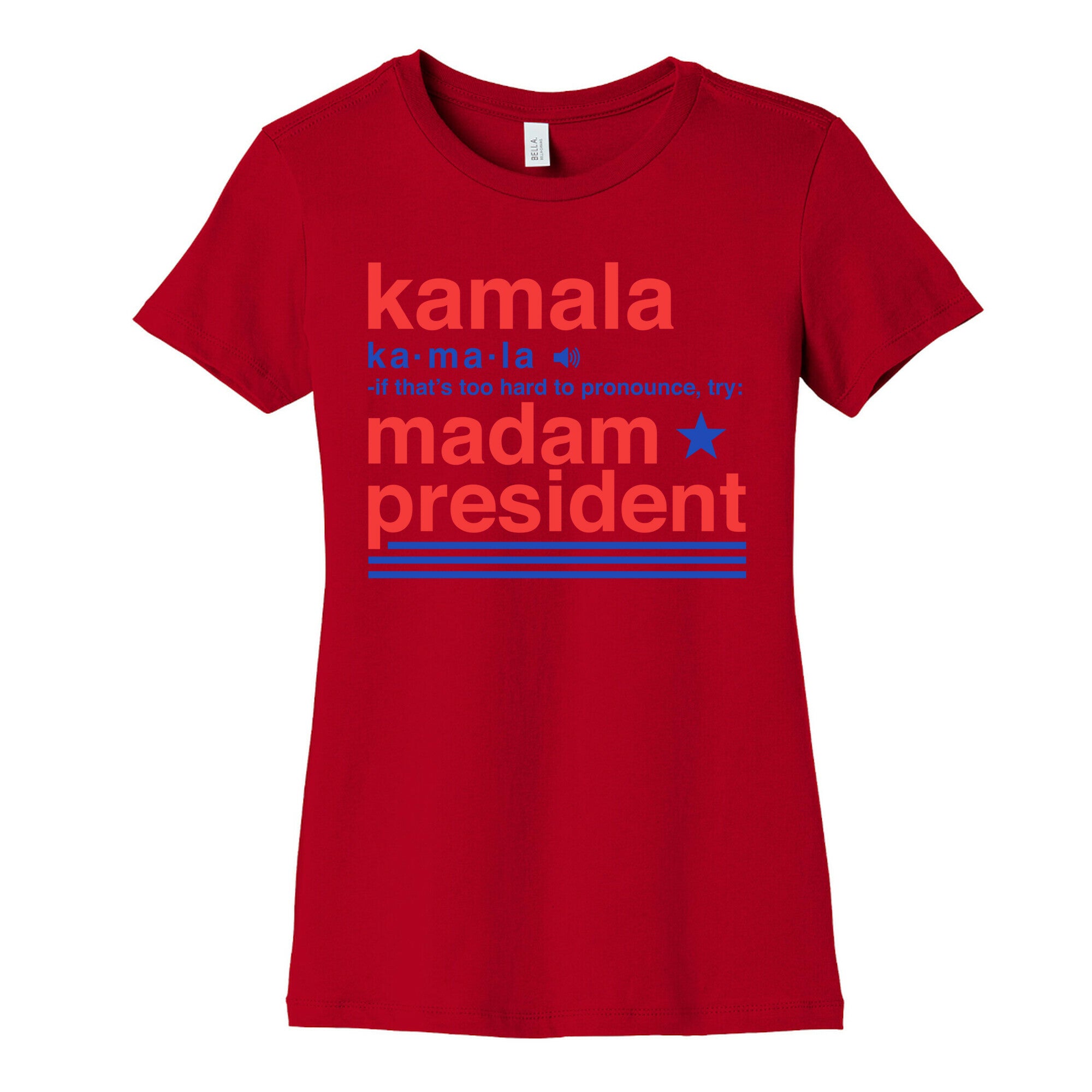 Kamala Harris Madam President Womens Cotton Tee