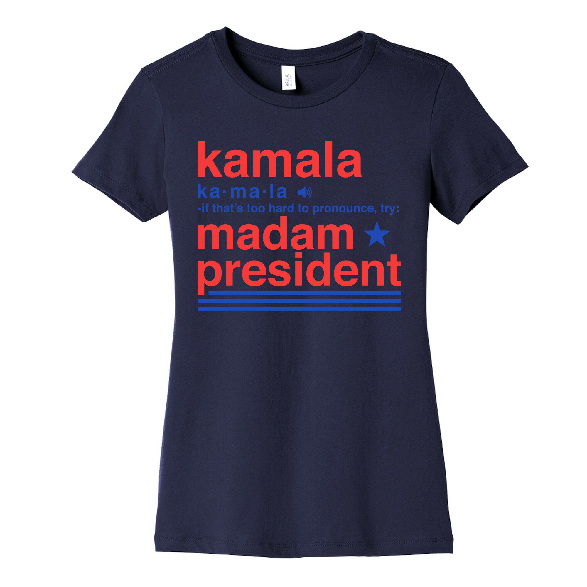 Kamala Harris Madam President Womens Cotton Tee