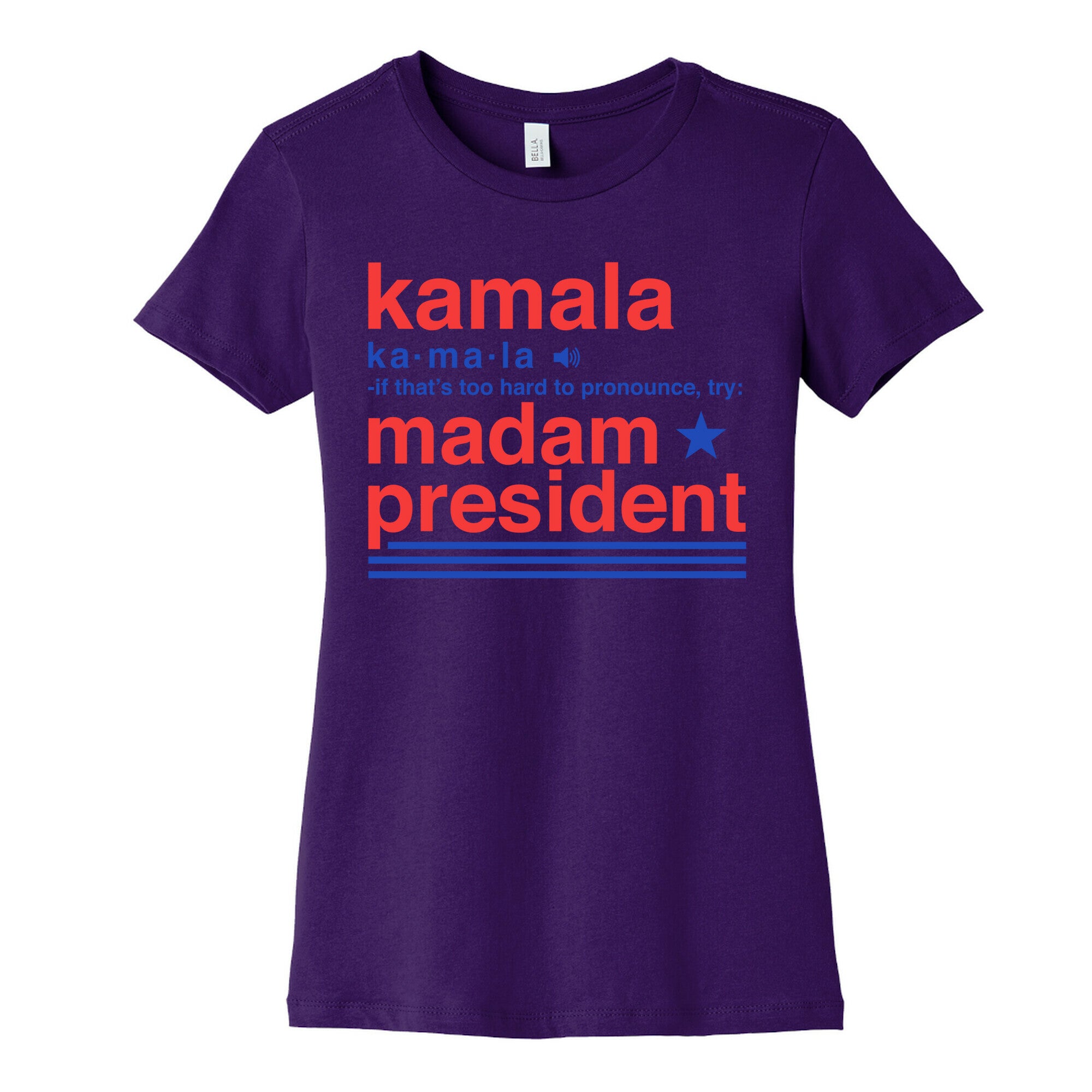 Kamala Harris Madam President Womens Cotton Tee