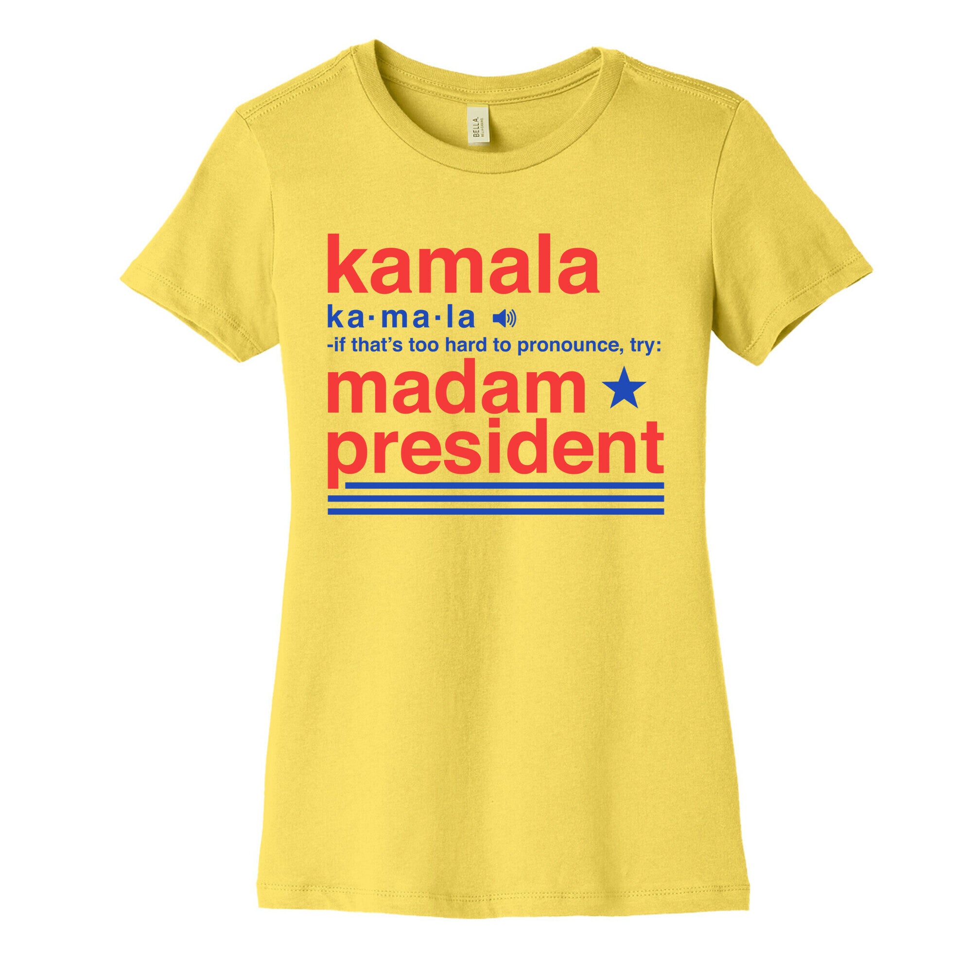 Kamala Harris Madam President Womens Cotton Tee