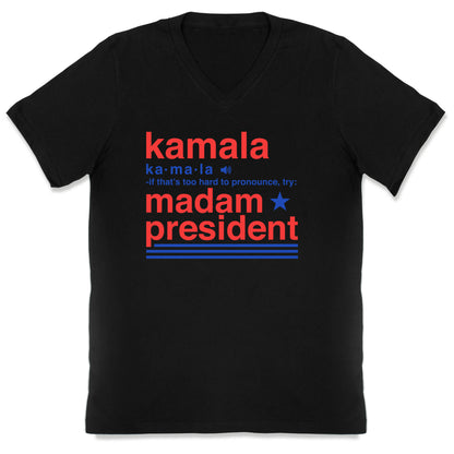 Kamala Harris Madam President V-Neck