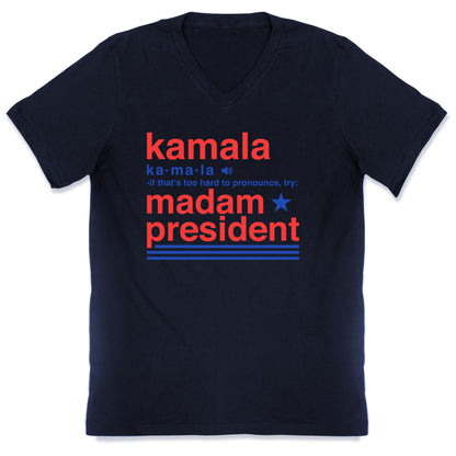 Kamala Harris Madam President V-Neck