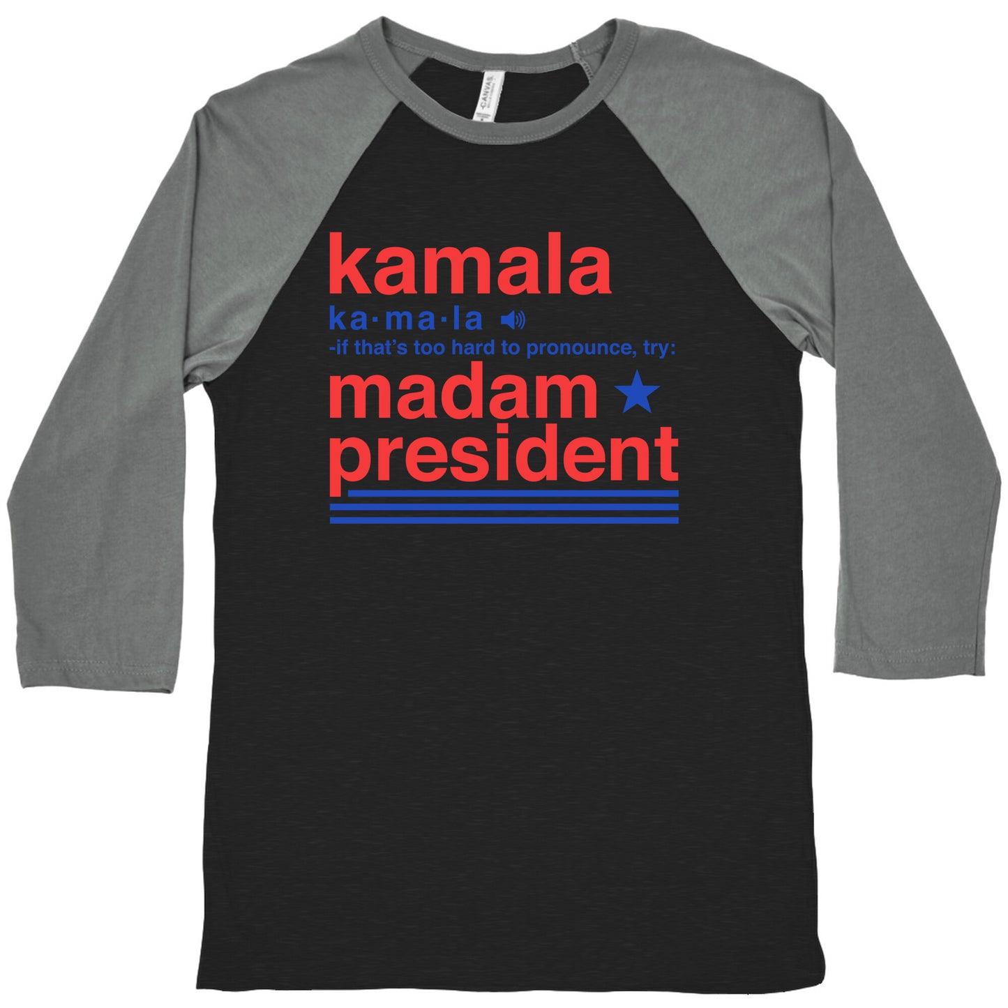 Kamala Harris Madam President Baseball Tee