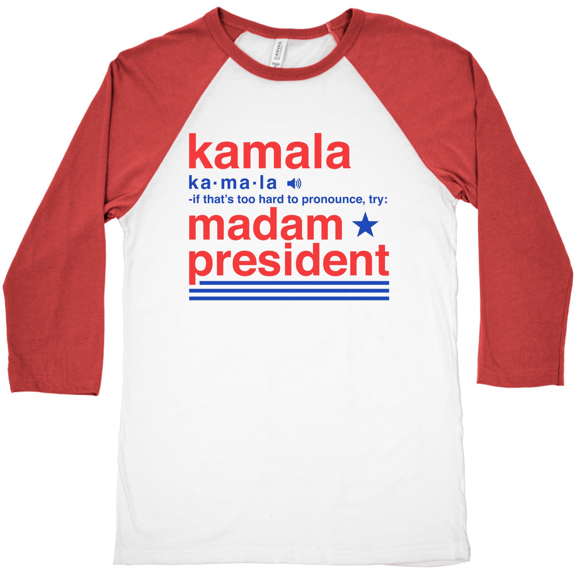 Kamala Harris Madam President Baseball Tee
