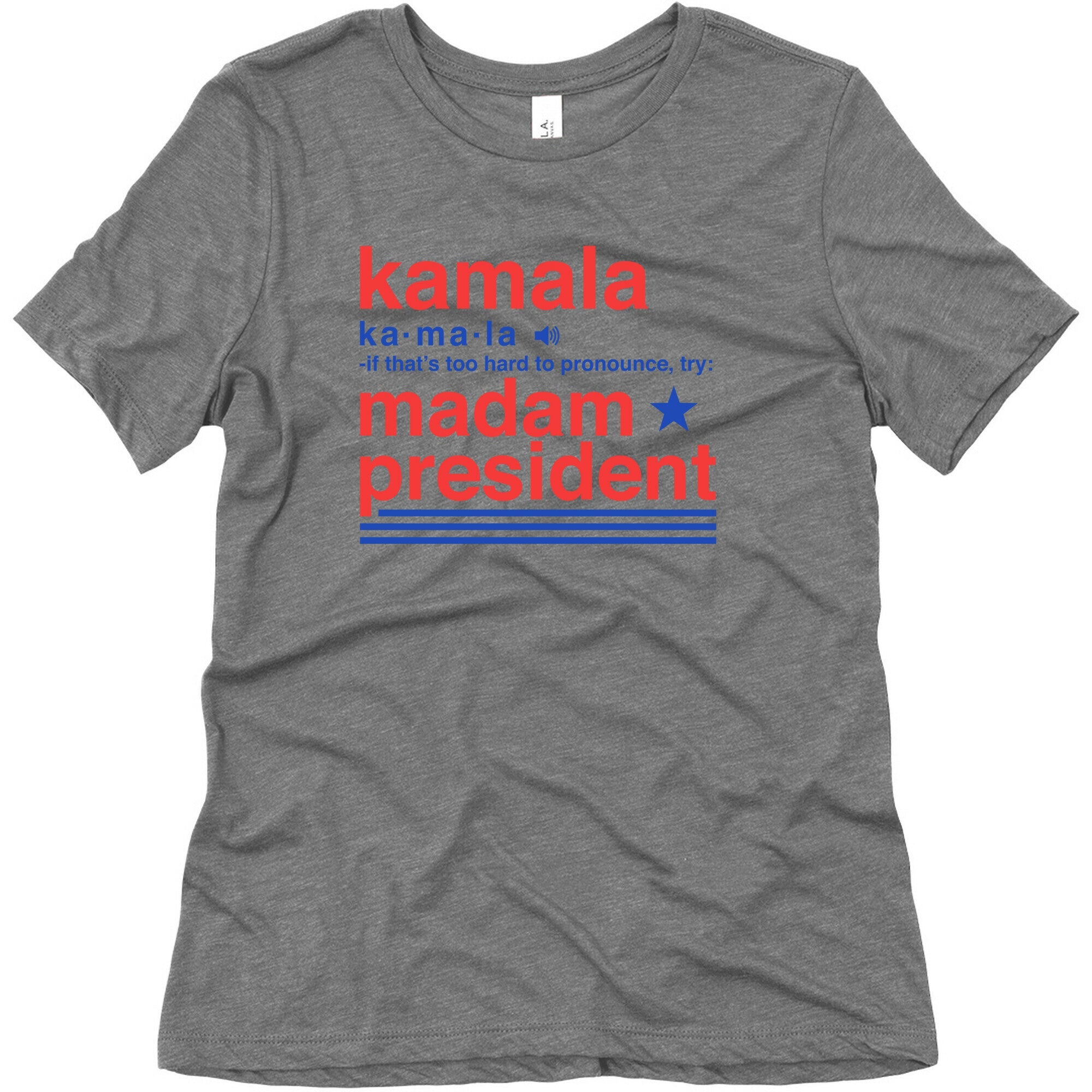Kamala Harris Madam President Womens Triblend Tee