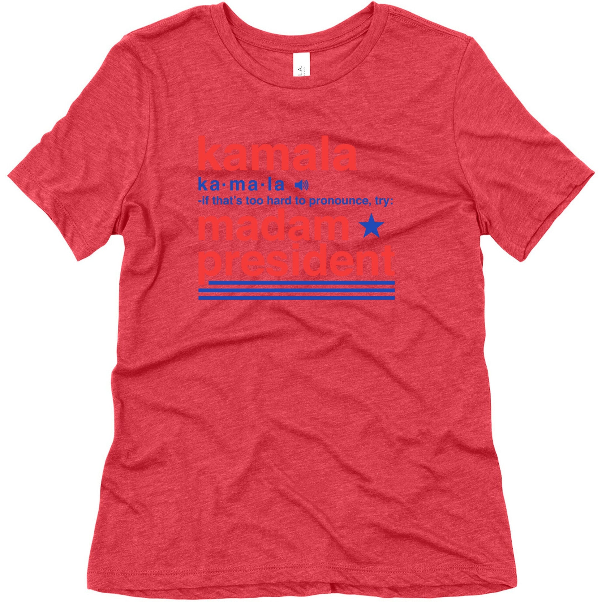 Kamala Harris Madam President Womens Triblend Tee