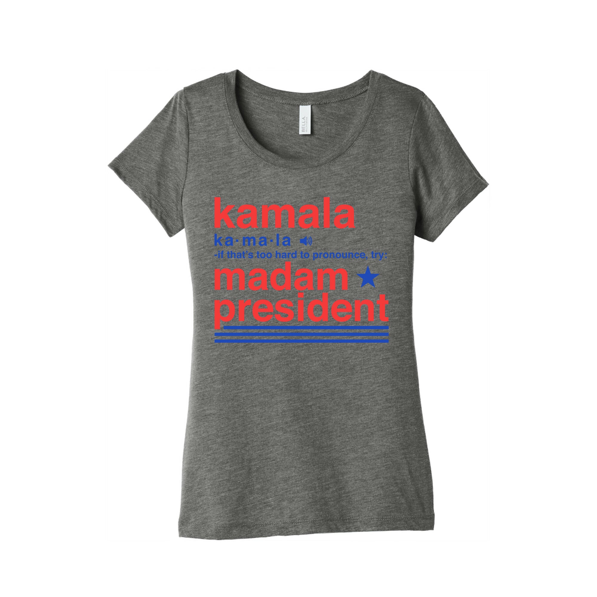 Kamala Harris Madam President Womens Triblend Tee