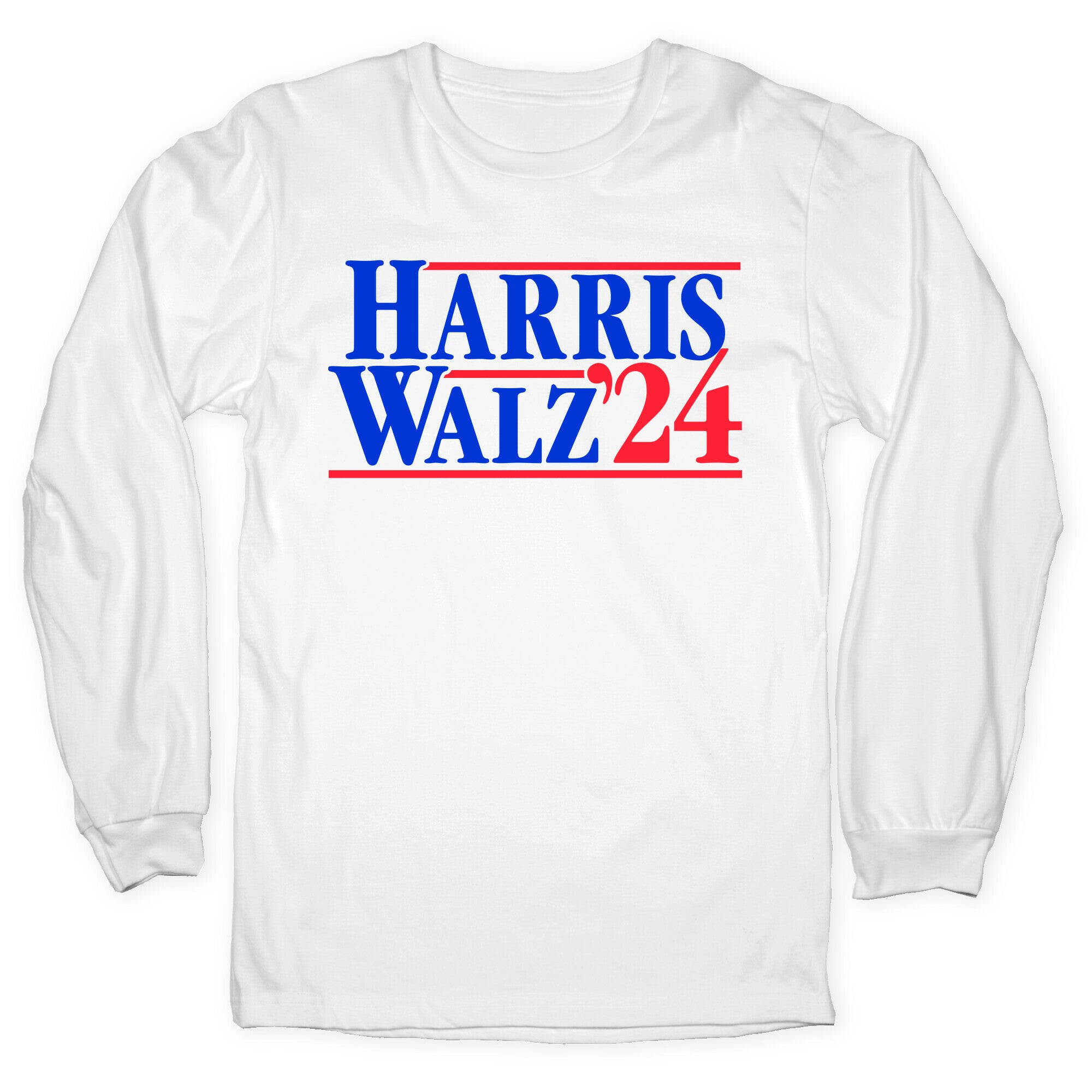 Harris Walz 2024 Blue Longsleeve Tee