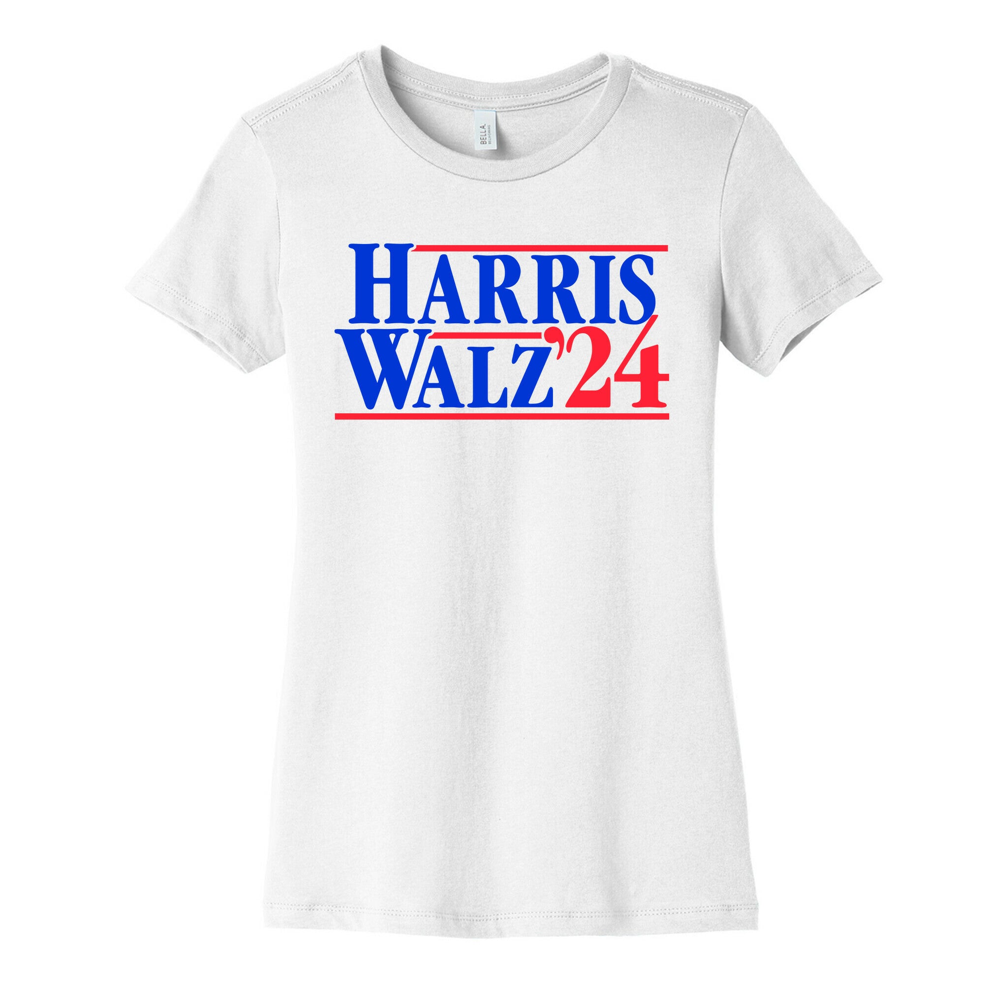 Harris Walz 2024 Blue Womens Cotton Tee