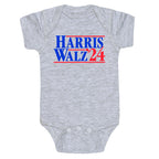 Harris Walz 2024 Blue Baby One-Piece