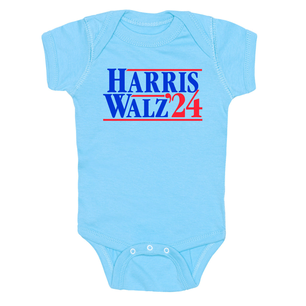 Harris Walz 2024 Blue Baby One-Piece