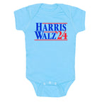 Harris Walz 2024 Blue Baby One-Piece