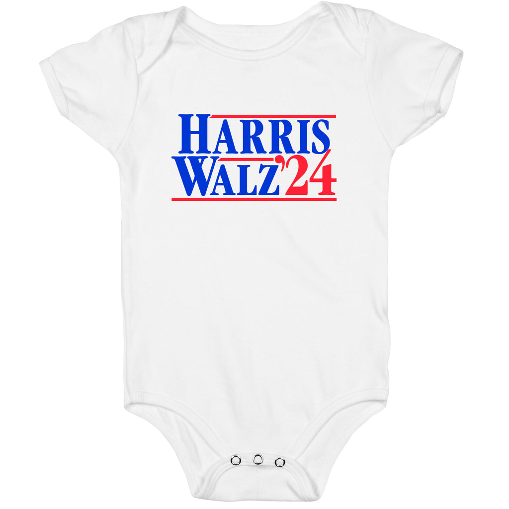 Harris Walz 2024 Blue Baby One-Piece