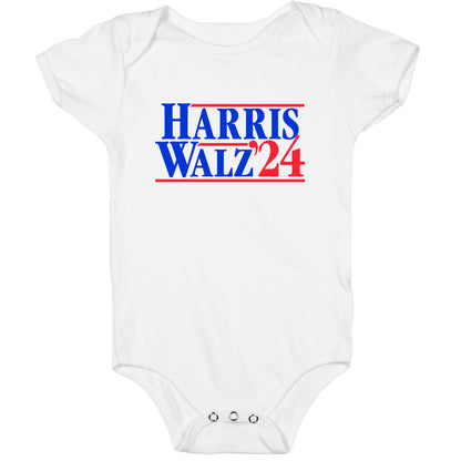 Harris Walz 2024 Blue Baby One-Piece