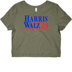 Harris Walz 2024 Blue Graphic Baby Tee