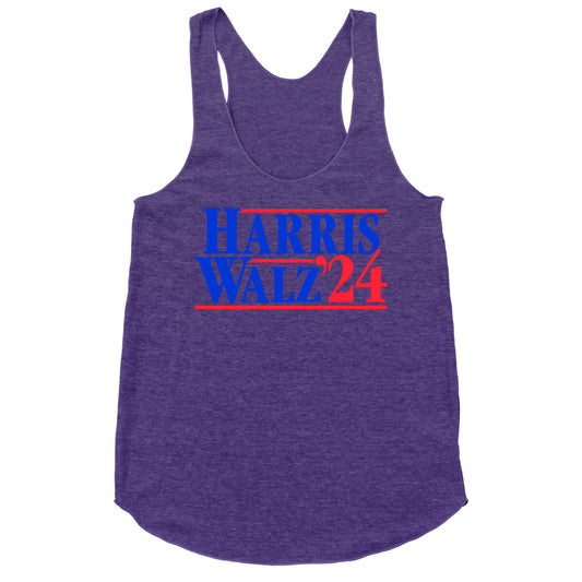 Harris Walz 2024 Blue Racerback Tank