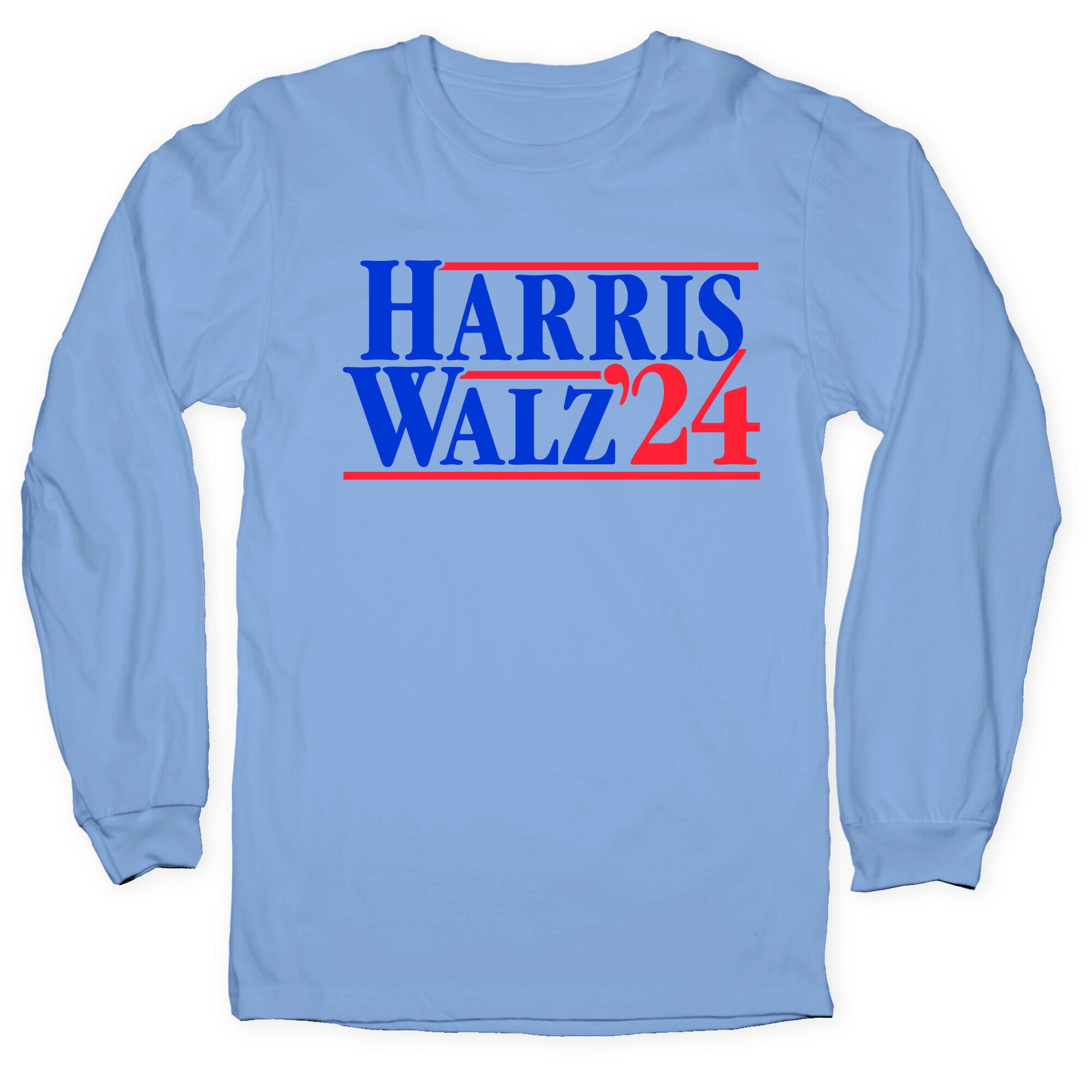 Harris Walz 2024 Blue Longsleeve Tee