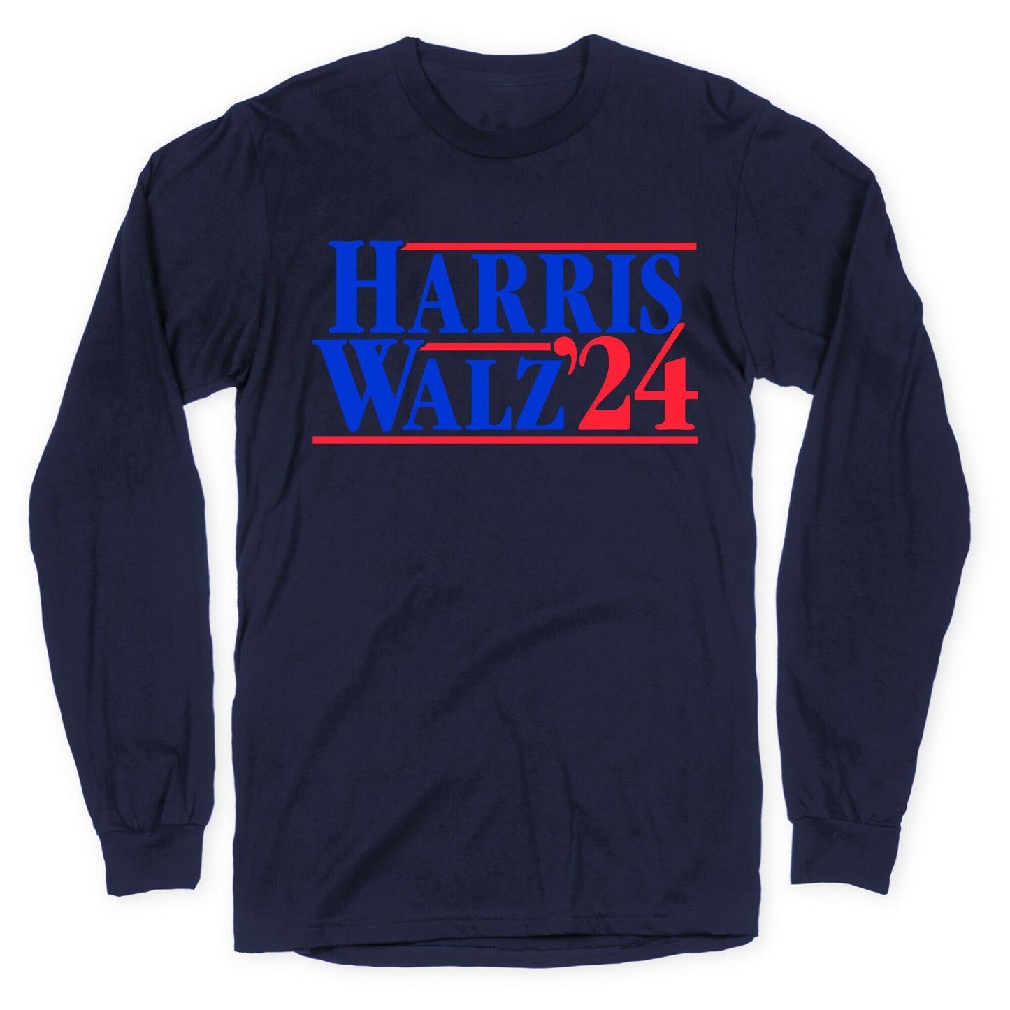 Harris Walz 2024 Blue Longsleeve Tee