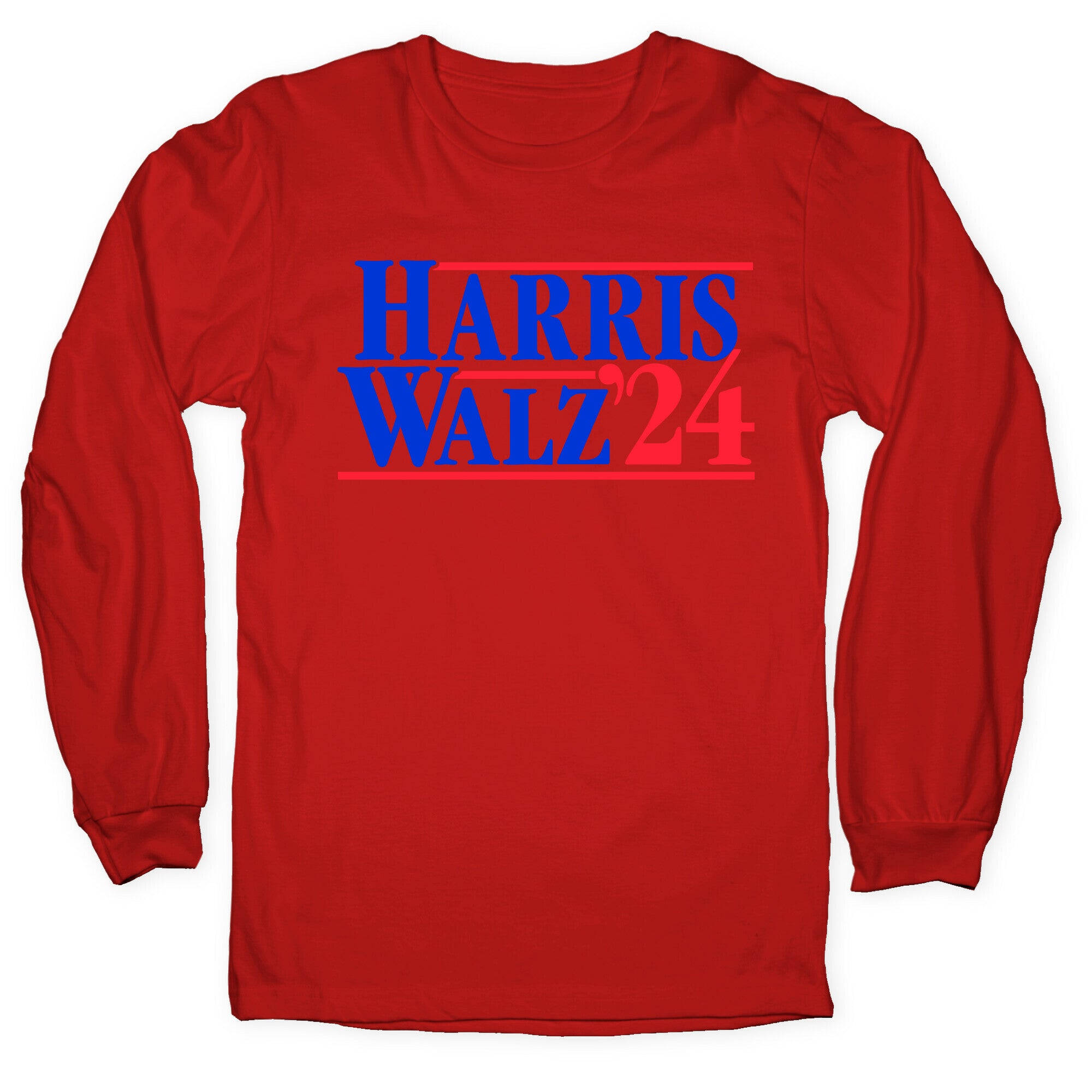 Harris Walz 2024 Blue Longsleeve Tee