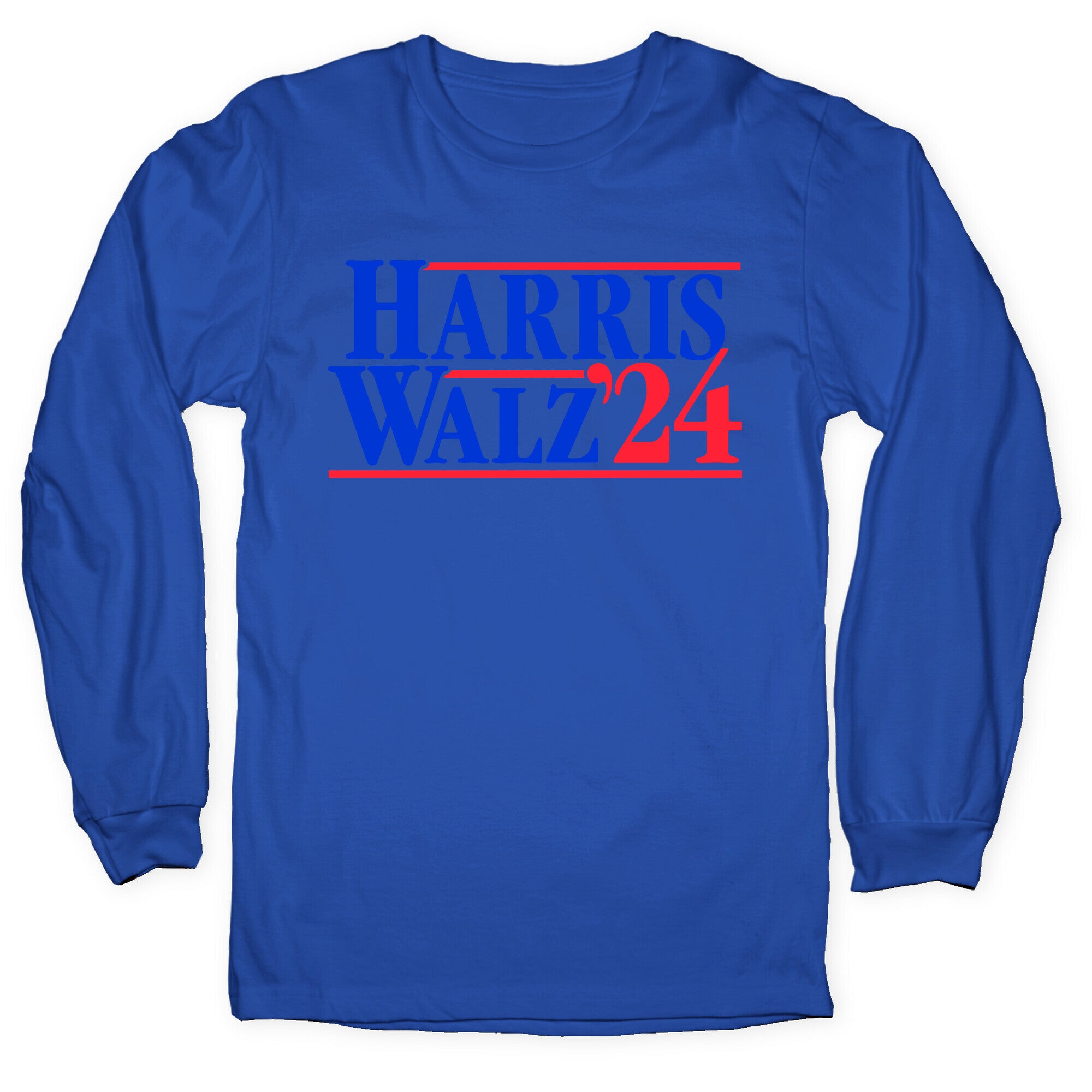 Harris Walz 2024 Blue Longsleeve Tee