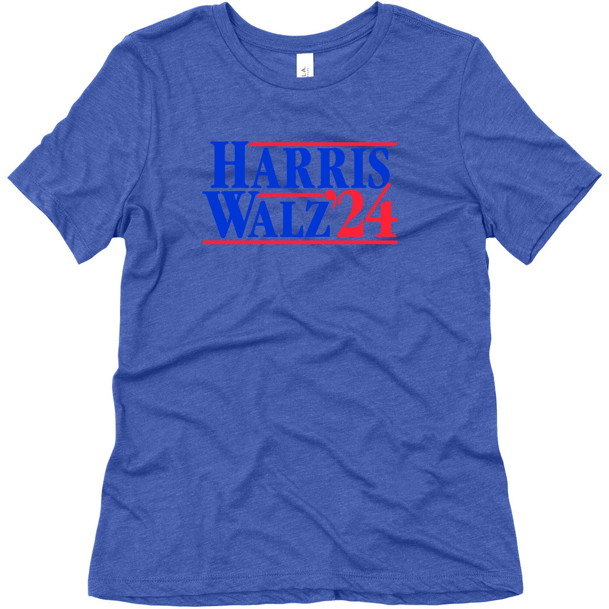 Harris Walz 2024 Blue Womens Triblend Tee