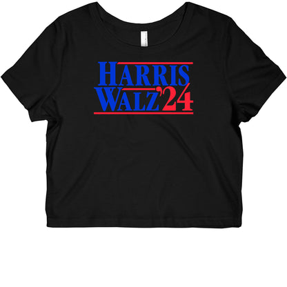Harris Walz 2024 Blue Graphic Baby Tee