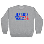Harris Walz 2024 Blue Crewneck Sweatshirt