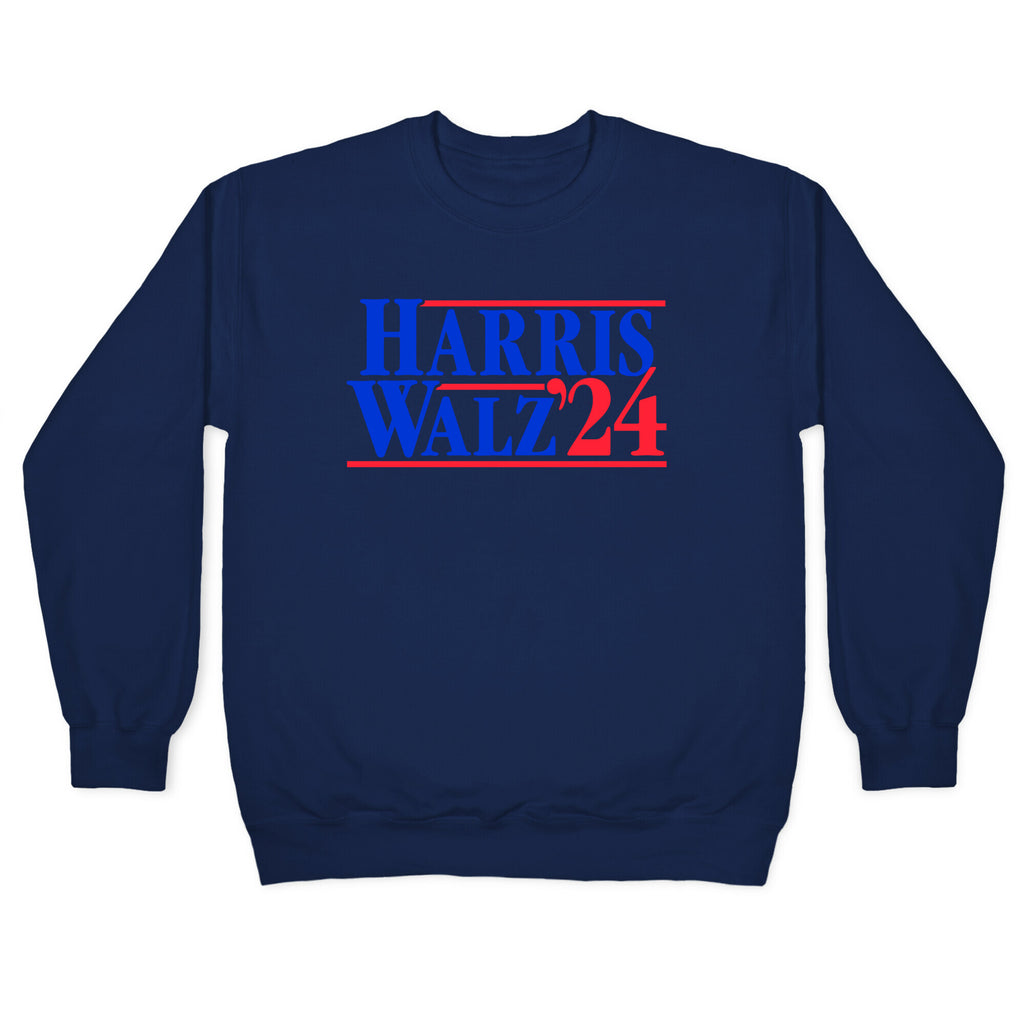 Harris Walz 2024 Blue Crewneck Sweatshirt