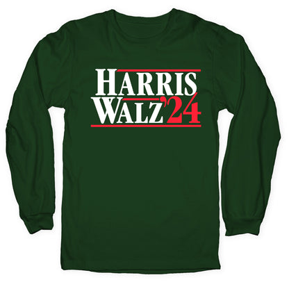 Harris Walz 2024 White Longsleeve Tee