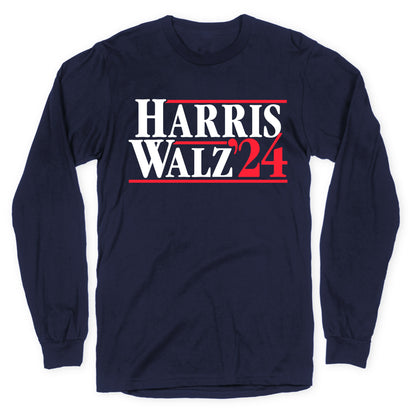 Harris Walz 2024 White Longsleeve Tee