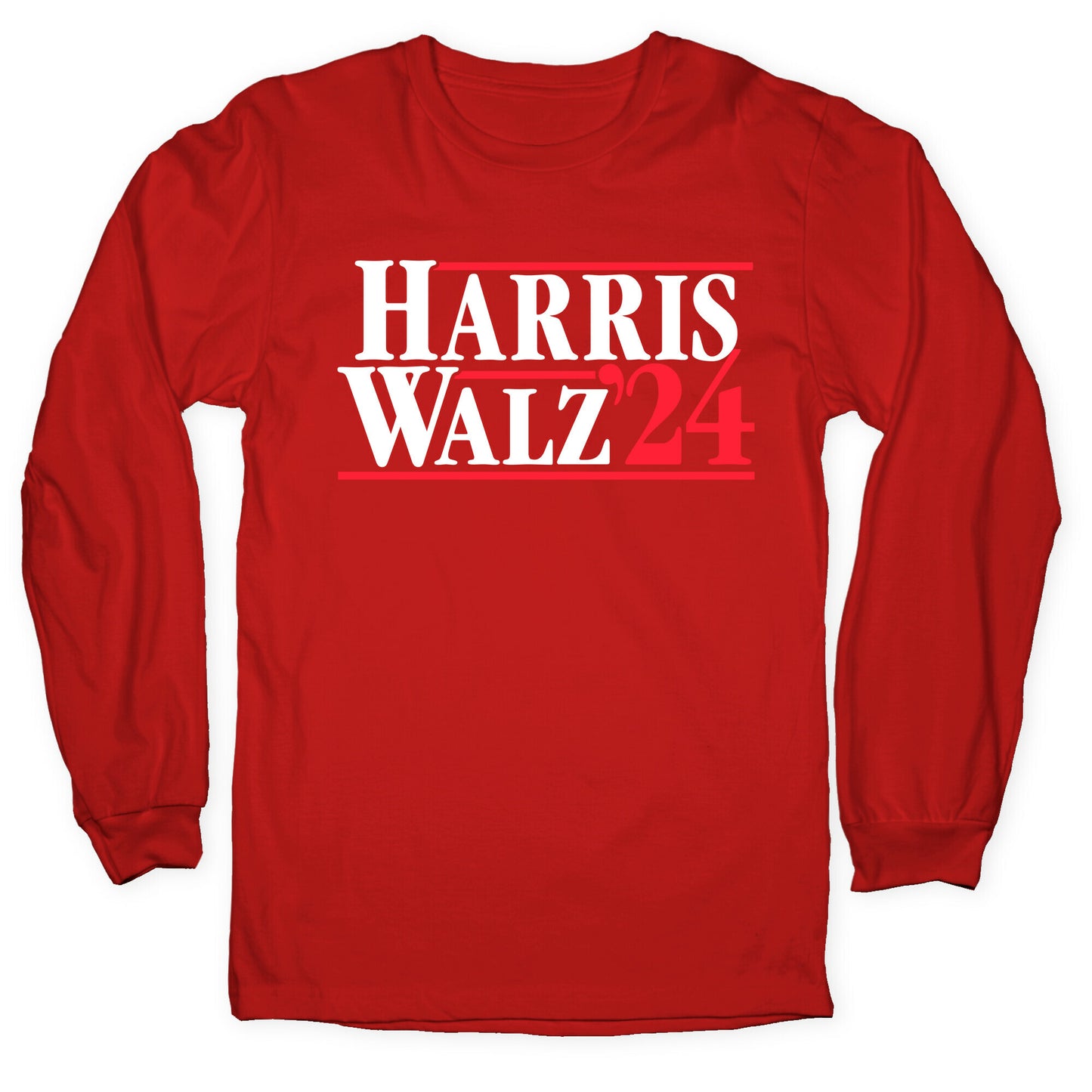 Harris Walz 2024 White Longsleeve Tee