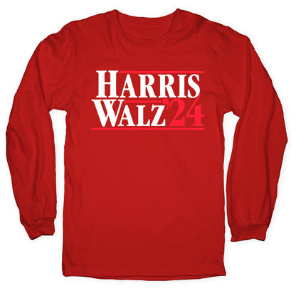 Harris Walz 2024 White Longsleeve Tee