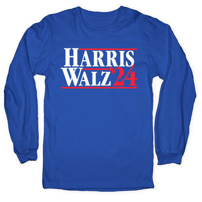 Harris Walz 2024 White Longsleeve Tee