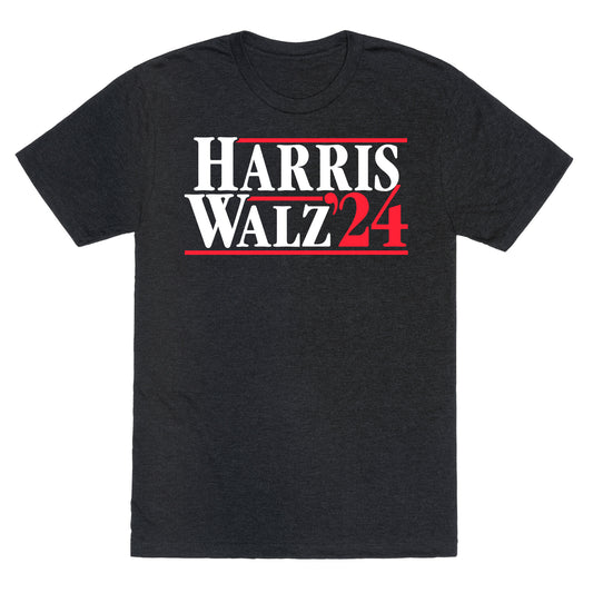 Harris Walz 2024 White Unisex Triblend Tee