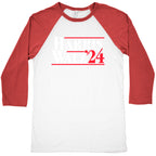 Harris Walz 2024 White Baseball Tee