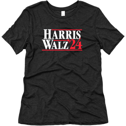 Harris Walz 2024 White Womens Triblend Tee