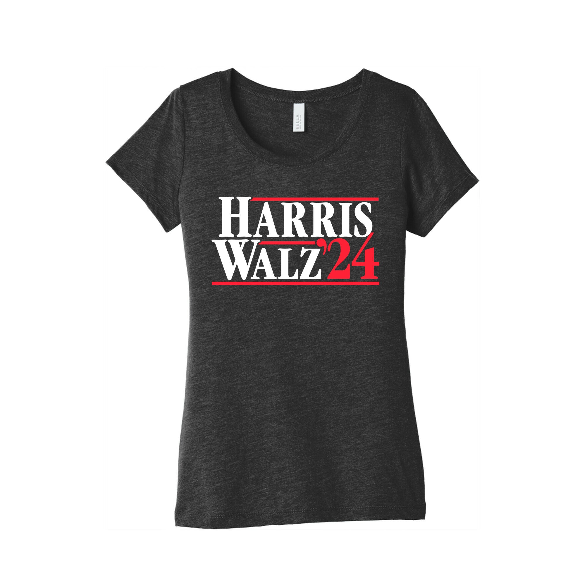Harris Walz 2024 White Womens Triblend Tee