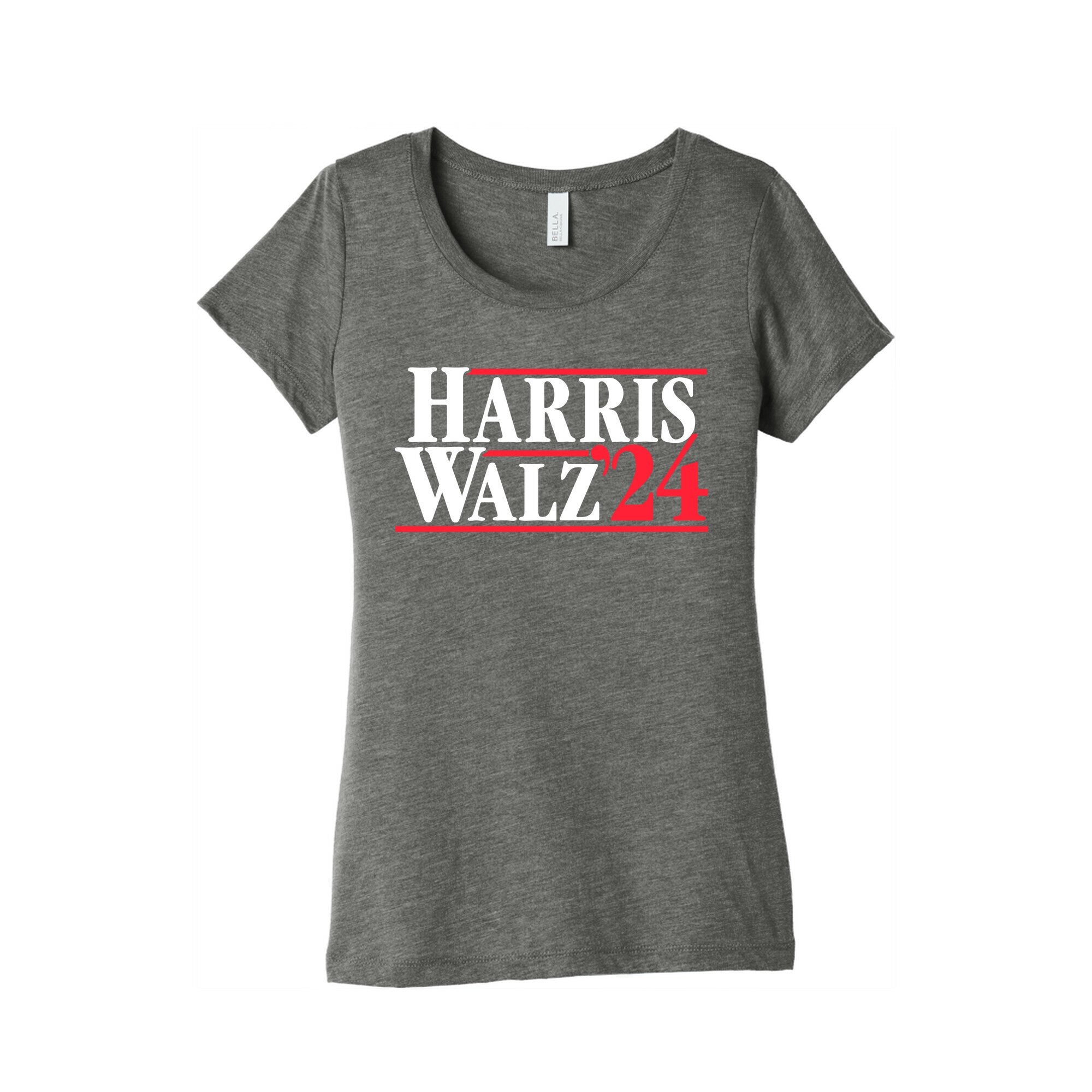 Harris Walz 2024 White Womens Triblend Tee