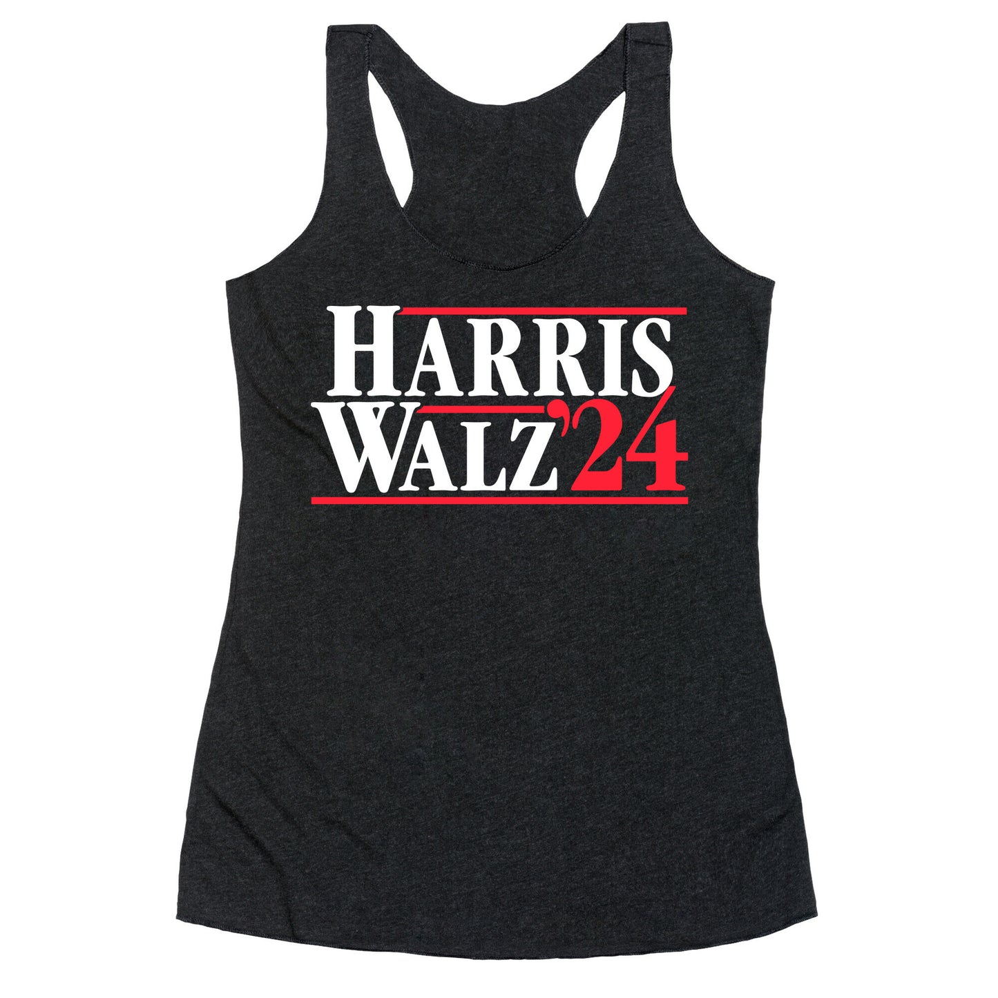 Harris Walz 2024 White Racerback Tank