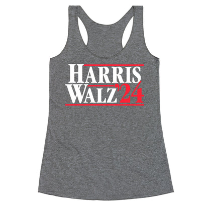 Harris Walz 2024 White Racerback Tank