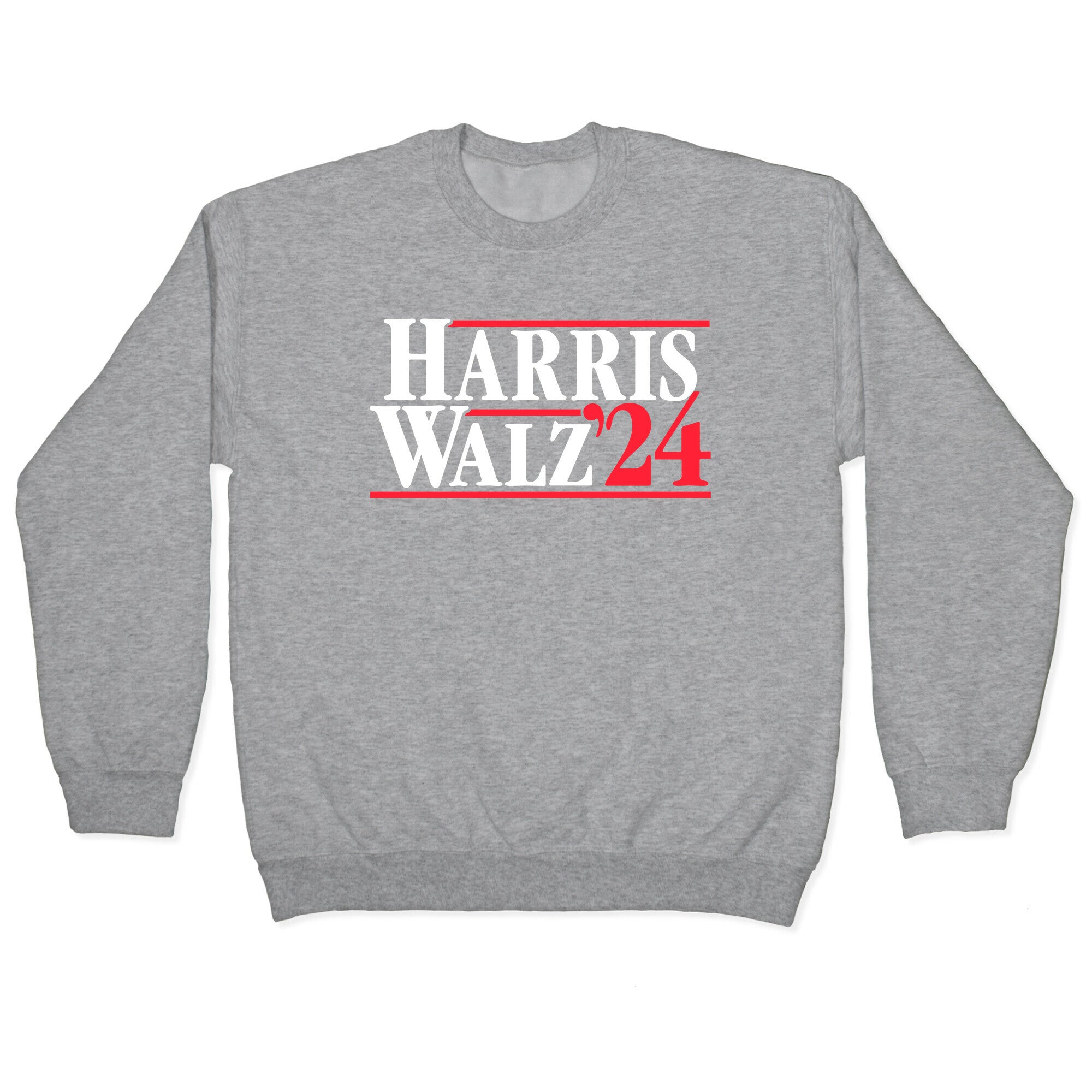 Harris Walz 2024 White Crewneck Sweatshirt