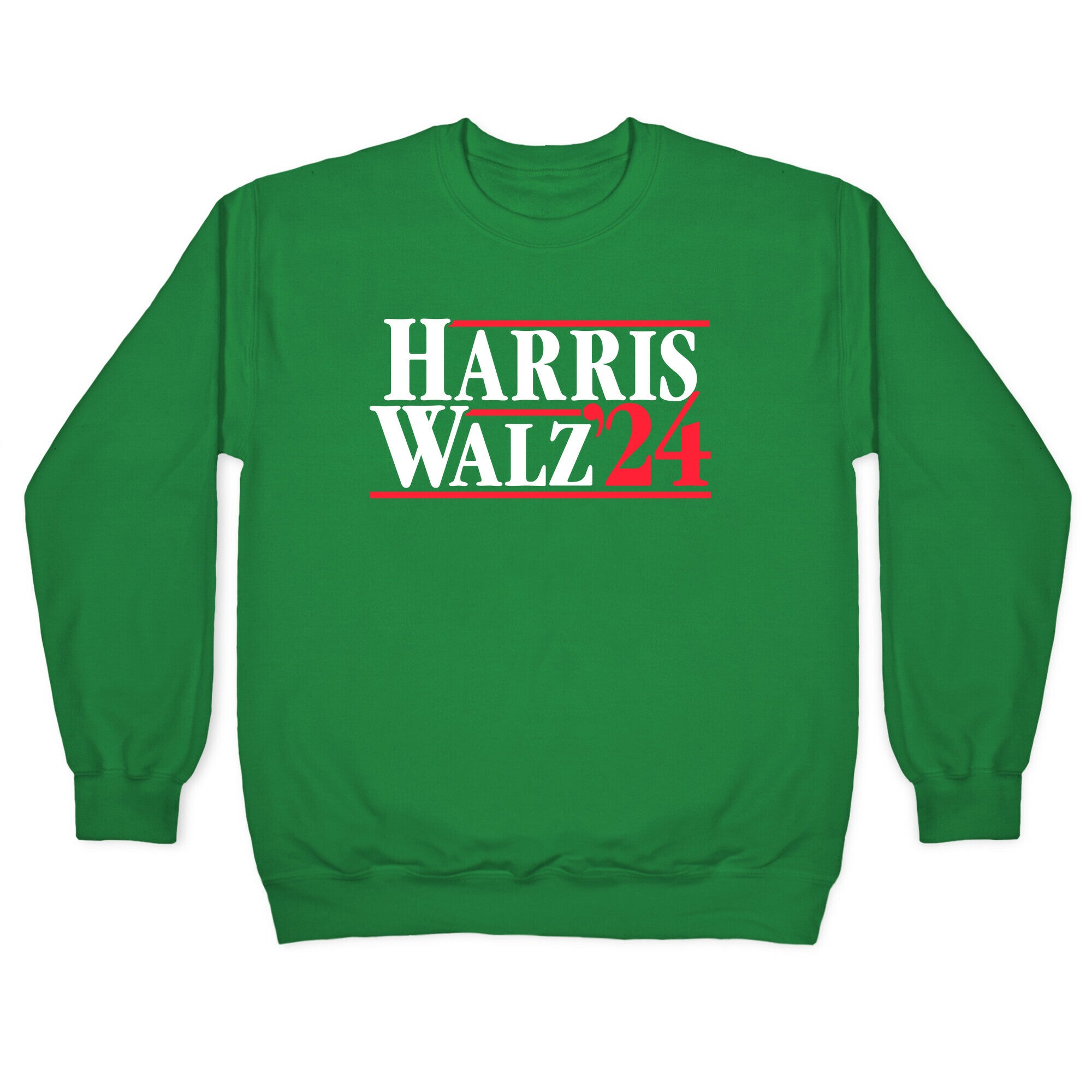 Harris Walz 2024 White Crewneck Sweatshirt