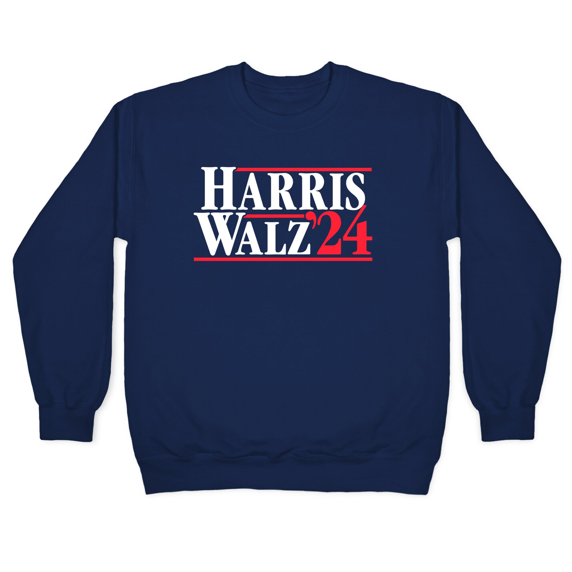 Harris Walz 2024 White Crewneck Sweatshirt