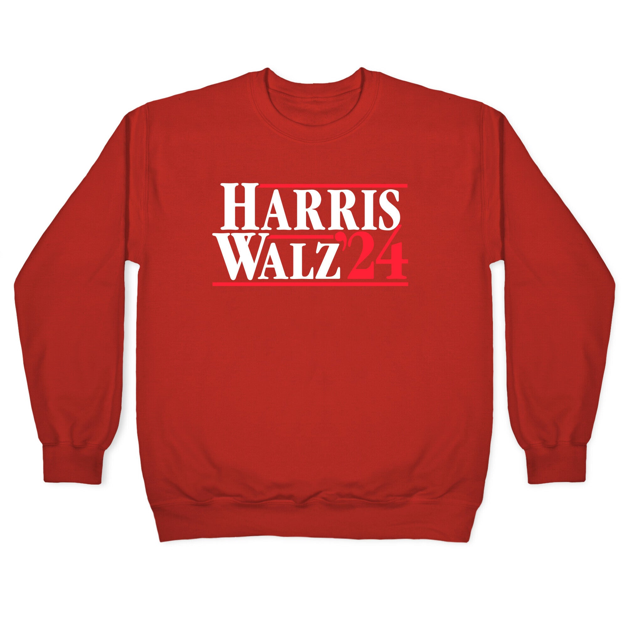 Harris Walz 2024 White Crewneck Sweatshirt