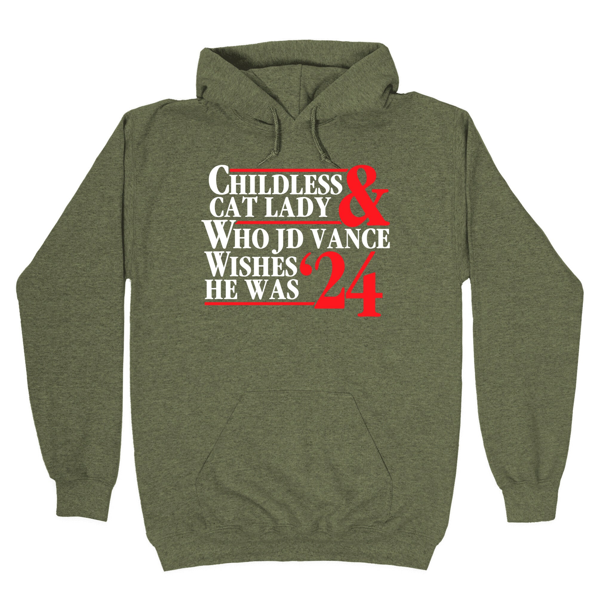 Childless Cat Lady Who JD Vance Wishes He Was Blue White Hoodie
